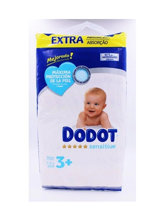 dodot sensitive talla 3 (7-11 kg) 60 u