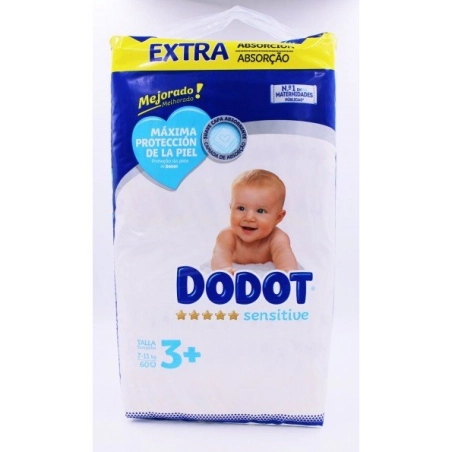 dodot sensitive talla 3 (7-11 kg) 60 u