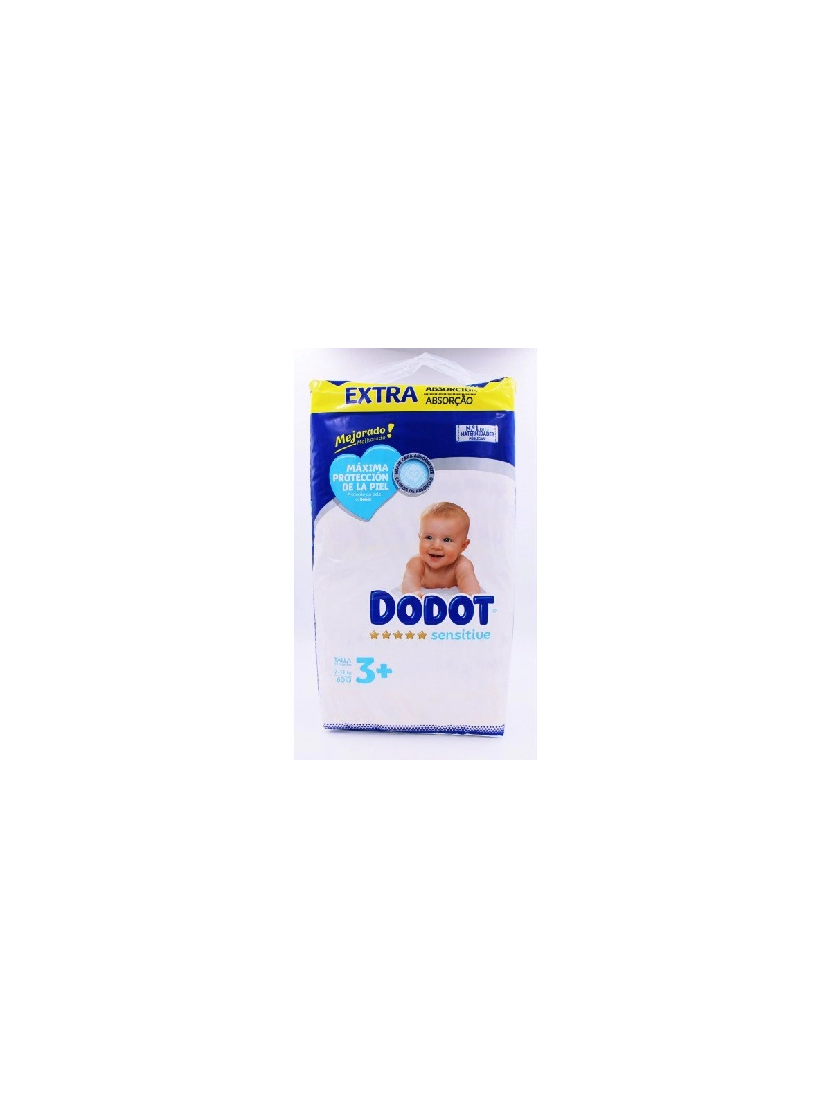 dodot sensitive talla 3 (7-11 kg) 60 u