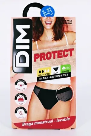 Braga Menstrual Lavable Slip Encaje Flujo Medio S