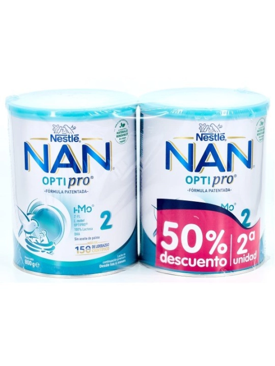 Nan OptiPro 2 Leche Continuación 800 gr Duplo