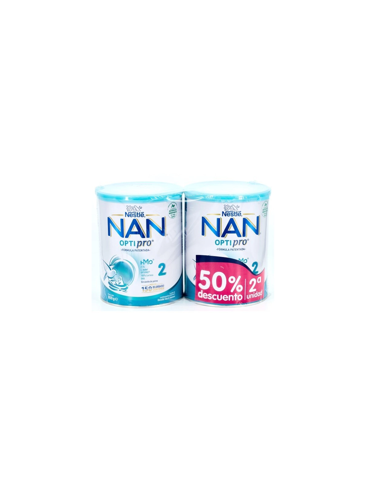 Nan OptiPro 2 Leche Continuación 800 gr Duplo