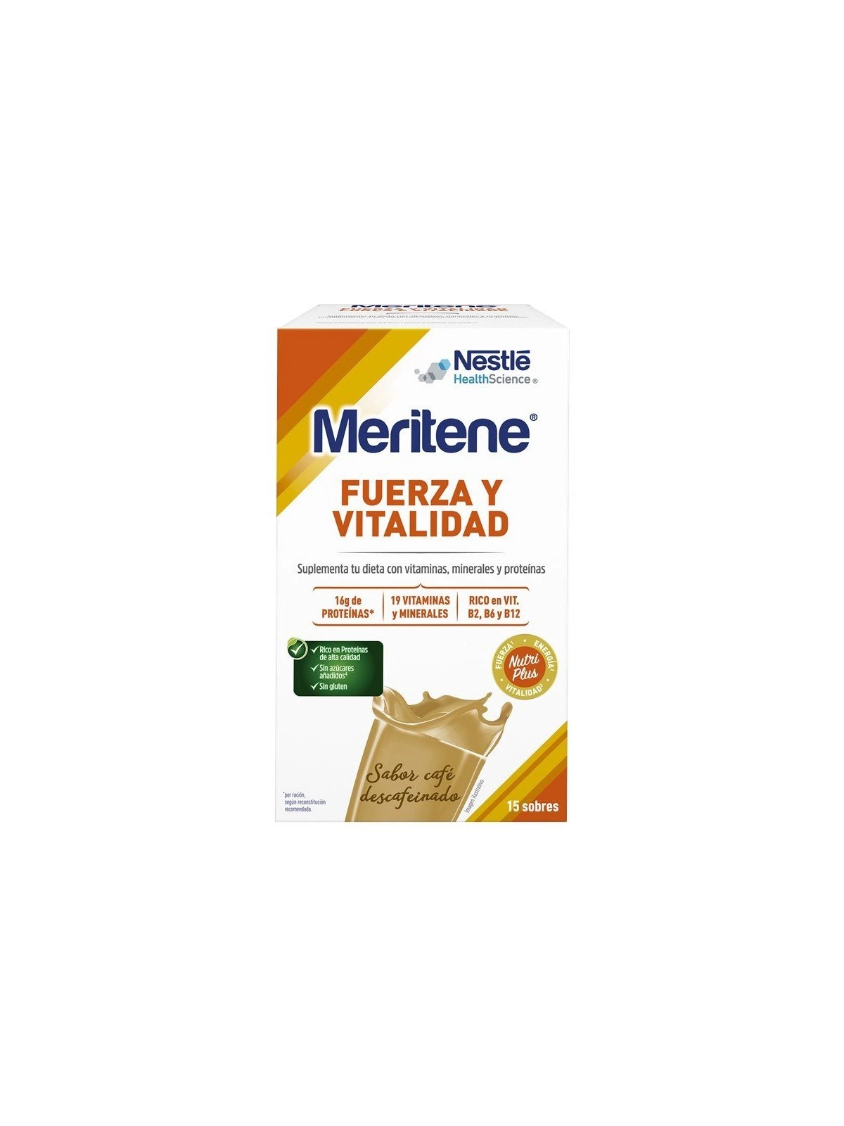 Meritene Fuerza y Vitalidad Café Descafeinado 15 sobres