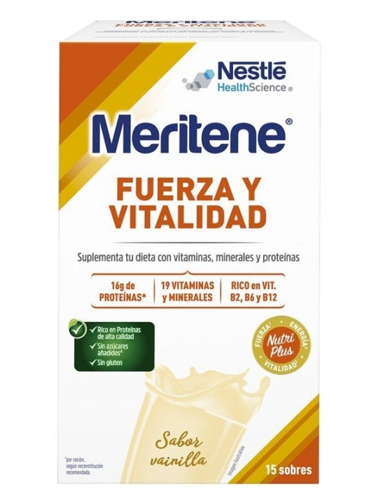 Meritene Fuerza y Vitalidad Vainilla 15 sobres