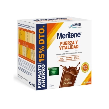 Meritene Fuerza y Vitalidad Chocolate 30 sobres