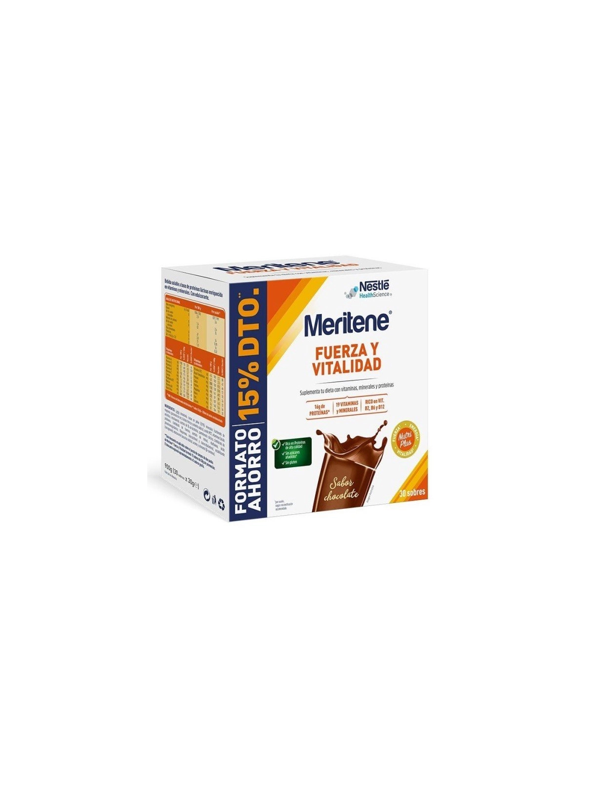 Meritene Fuerza y Vitalidad Chocolate 30 sobres