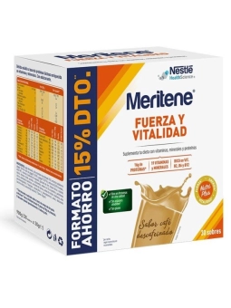 Meritene Fuerza y Vitalidad Café Descafeinado 30 sobres