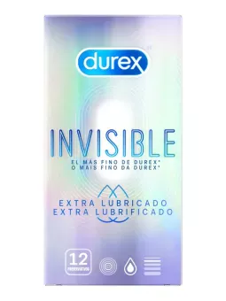 Durex Invisible Extra Lubricado 12  preservativos