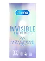 Durex Invisible Extra Lubricado 12  preservativos
