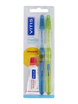 Vitis Medio Cepillo Dental Duplo