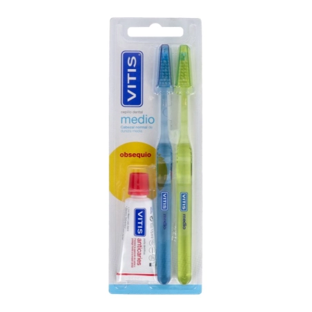 Vitis Medio Cepillo Dental Duplo