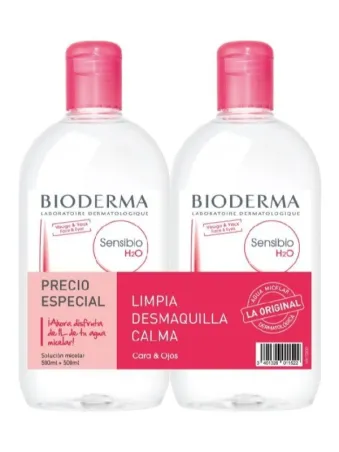 Bioderma Sensibio H2O Agua Micelar 500 ml Duplo