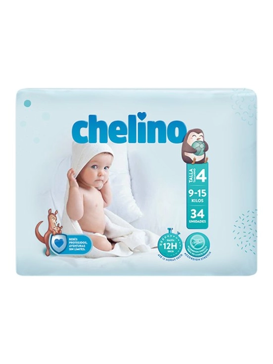 Chelino Pañales Talla 4 9-15 kg