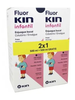 Fluor Kin Infantil Enjuague Bucal 500 ml Duplo