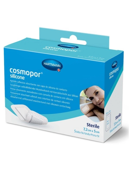 Cosmopor Silicone Apósitos 7,2x5 cm