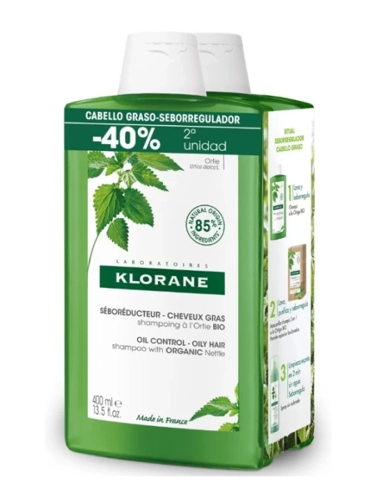 Klorane Champú a la Ortiga BIO 400 ml Duplo