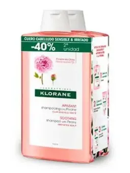 Klorane Champú a la Peonía 400 ml Duplo