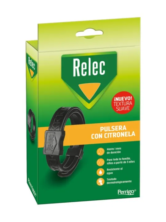 Relec Pulsera Citronela Color Negro