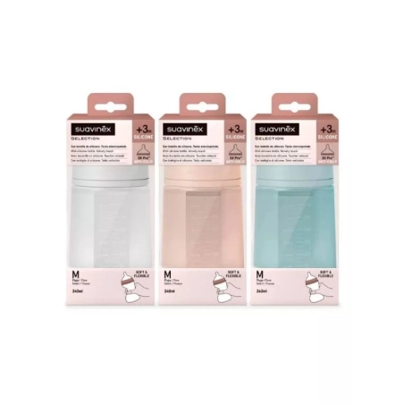 Biberón Selection Silicona Soft Colour +3 m 240 ml