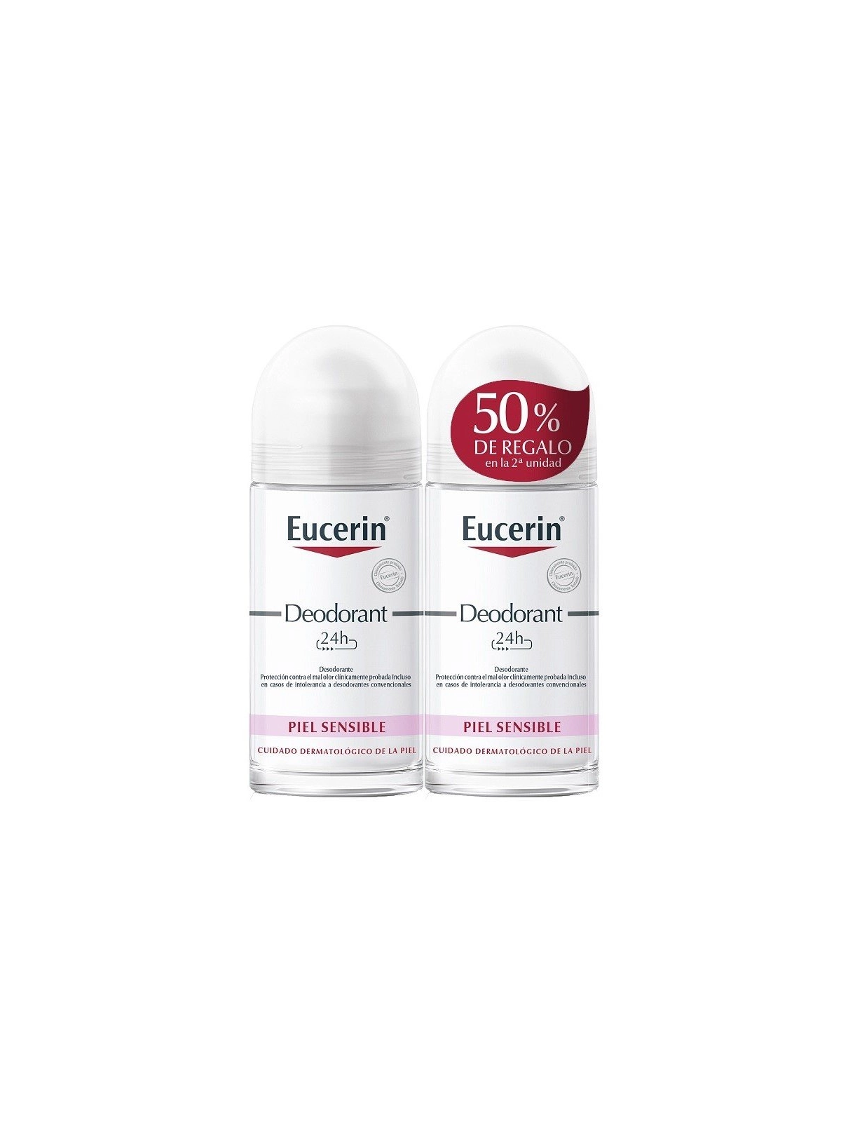 Eucerin Desodorante Piel Sensible Roll-On Duplo