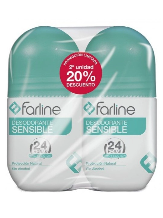 Farline Desodorante Sensible 24h Duplo
