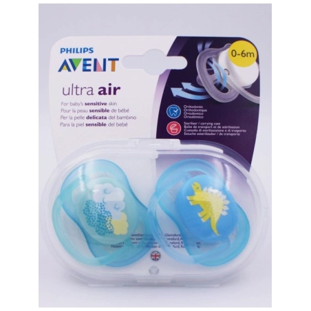 chupete philips avent ultra air (0-6m) niño 2u | FarmaRoma