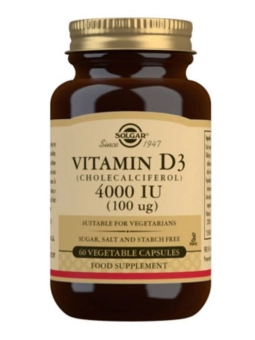 Solgar Vitamina D3 4000 IU 60 cápsulas | FarmaRoma