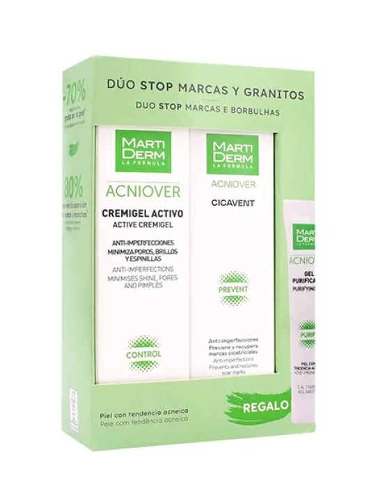 MartiDerm Acniover Dúo Stop Marcas y Granitos Pack