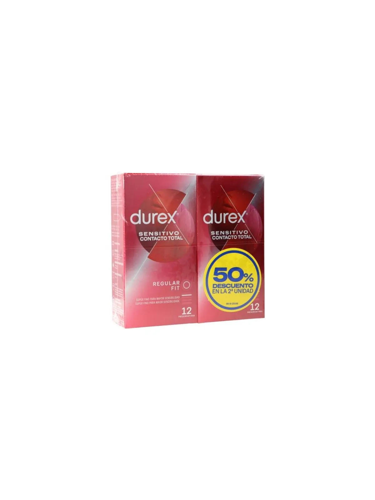 Durex Sensitivo Contacto Total 12 preservativos Duplo