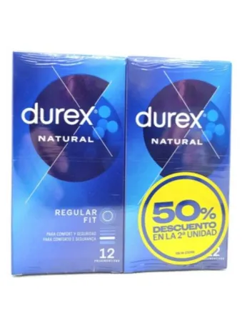Durex Natural 12 preservativos Duplo