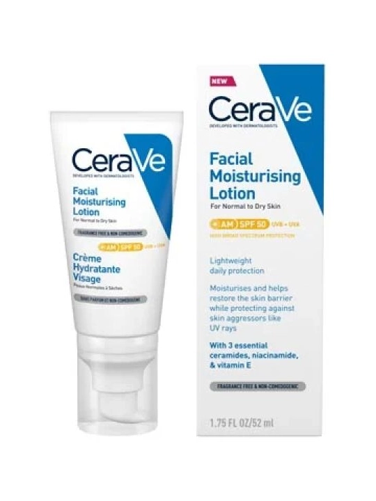 CeraVe Loción Hidratante de Rostro Spf50