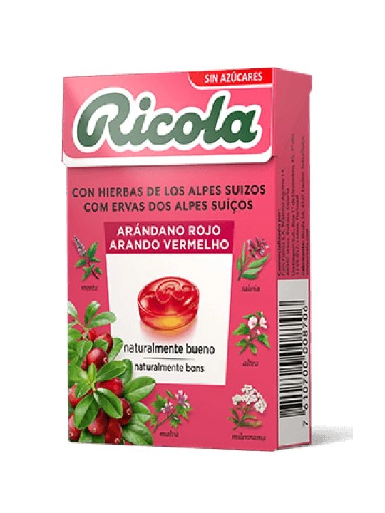 Ricola Arándano Rojo Caramelos 50 gr