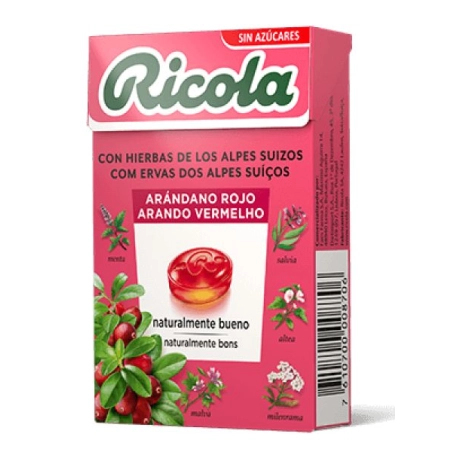 Ricola Arándano Rojo Caramelos 50 gr