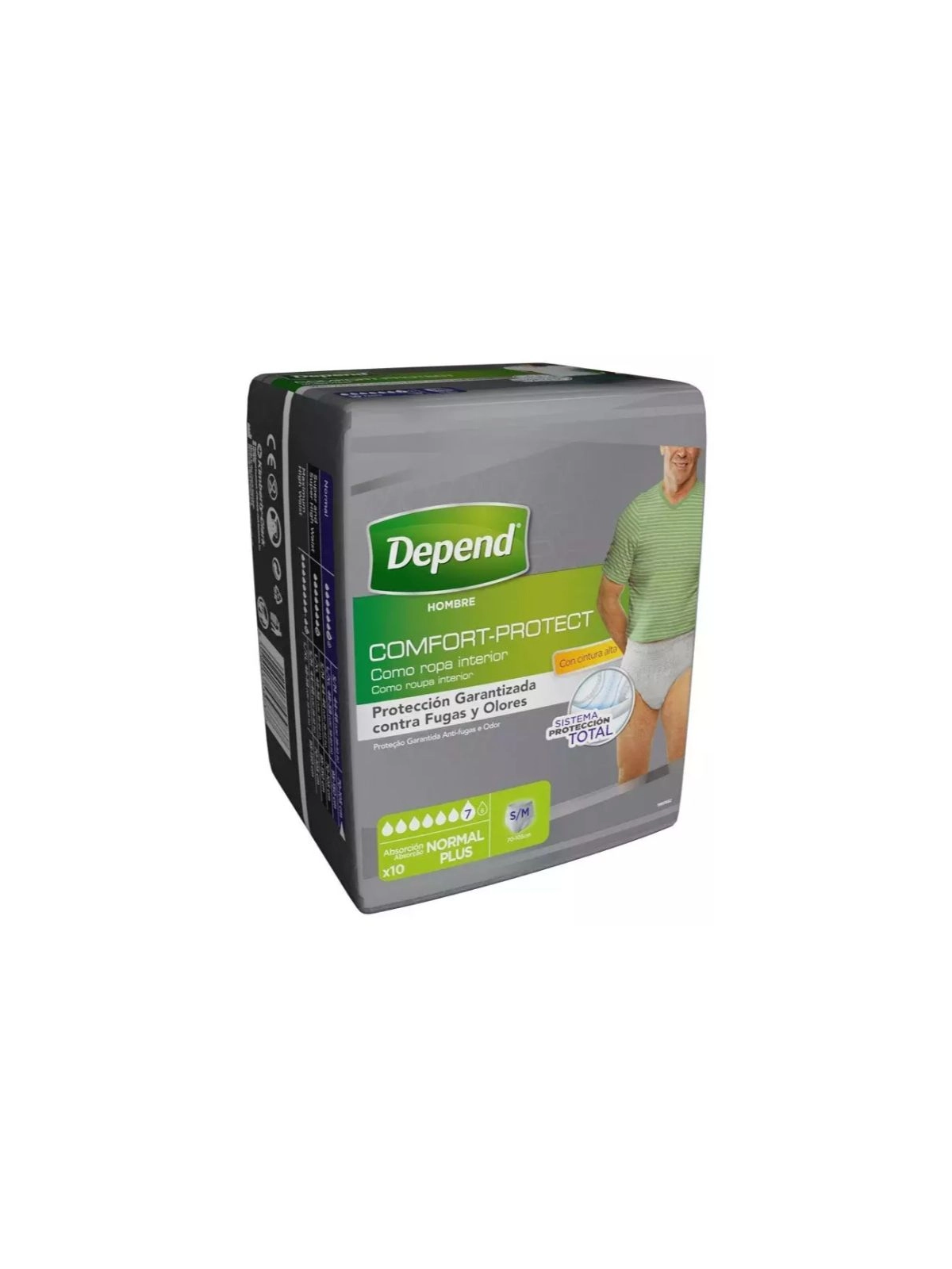 Depend Hombre Comfort-Protect Normal Plus Talla S/M | FarmaRoma