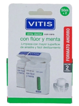 Vitis Cinta Dental con Flúor y Menta Duplo | FarmaRoma