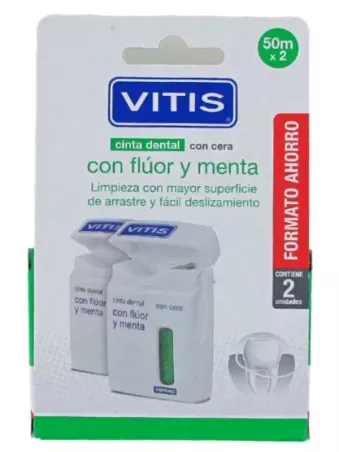 Vitis Cinta Dental con Flúor y Menta Duplo