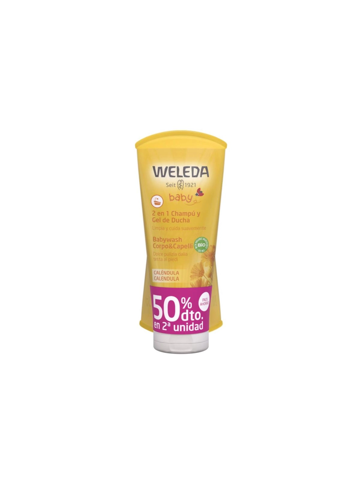 Weleda Baby 2en1 Champú y Gel de Ducha Caléndula Duplo