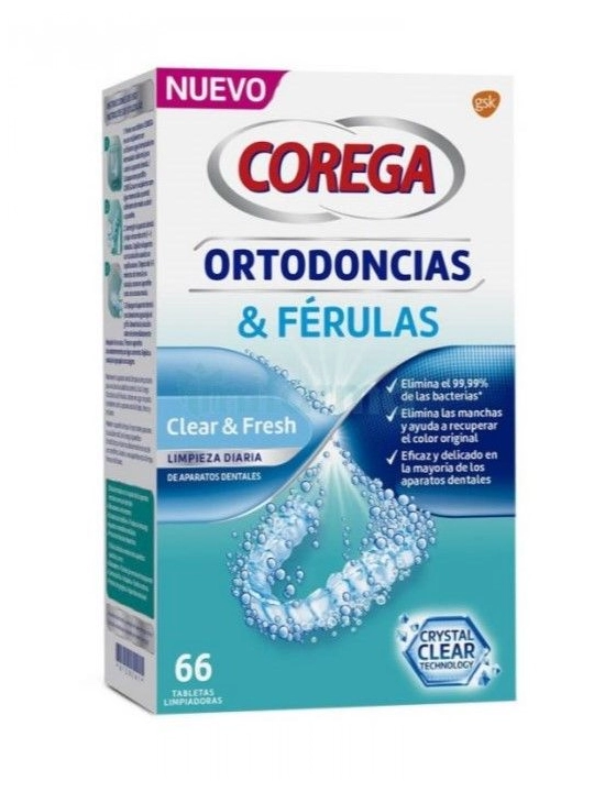 Corega Ortodoncias y Férulas 66 tabletas