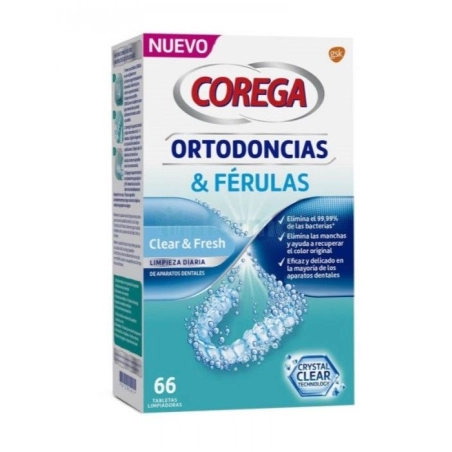 Corega Ortodoncias y Férulas 66 tabletas