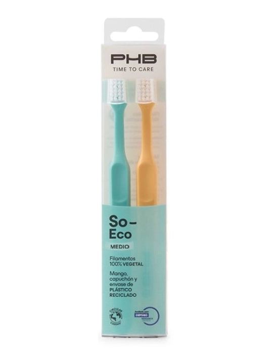 PHB So-Eco Medio Cepillo Dental Duplo