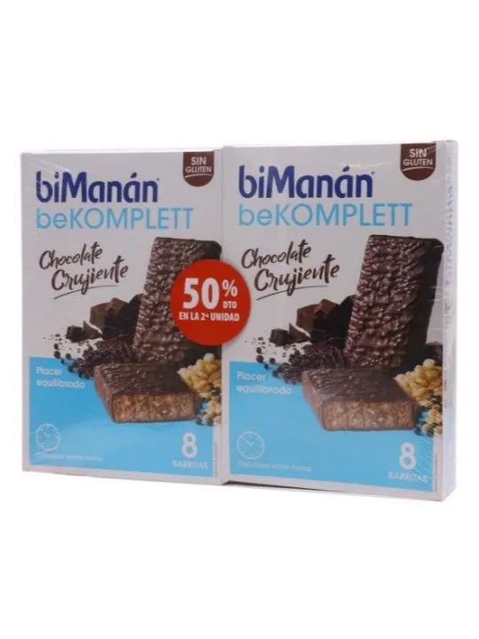 biManán beKOMPLETT Chocolate Crujiente Barritas Duplo