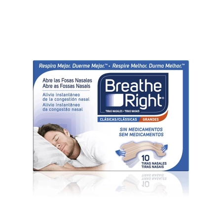 Breathe Right Clásicas Grandes 10 tiras nasales