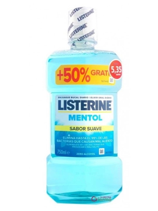 Listerine Mentol Sabor Suave 750 ml