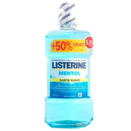 Listerine Mentol Sabor Suave 750 ml