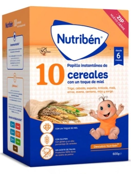 Nutribén 10 Cereales con un Toque de Miel 600 gr