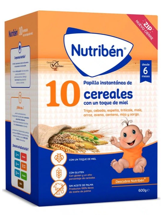 Nutribén 10 Cereales con un Toque de Miel 600 gr