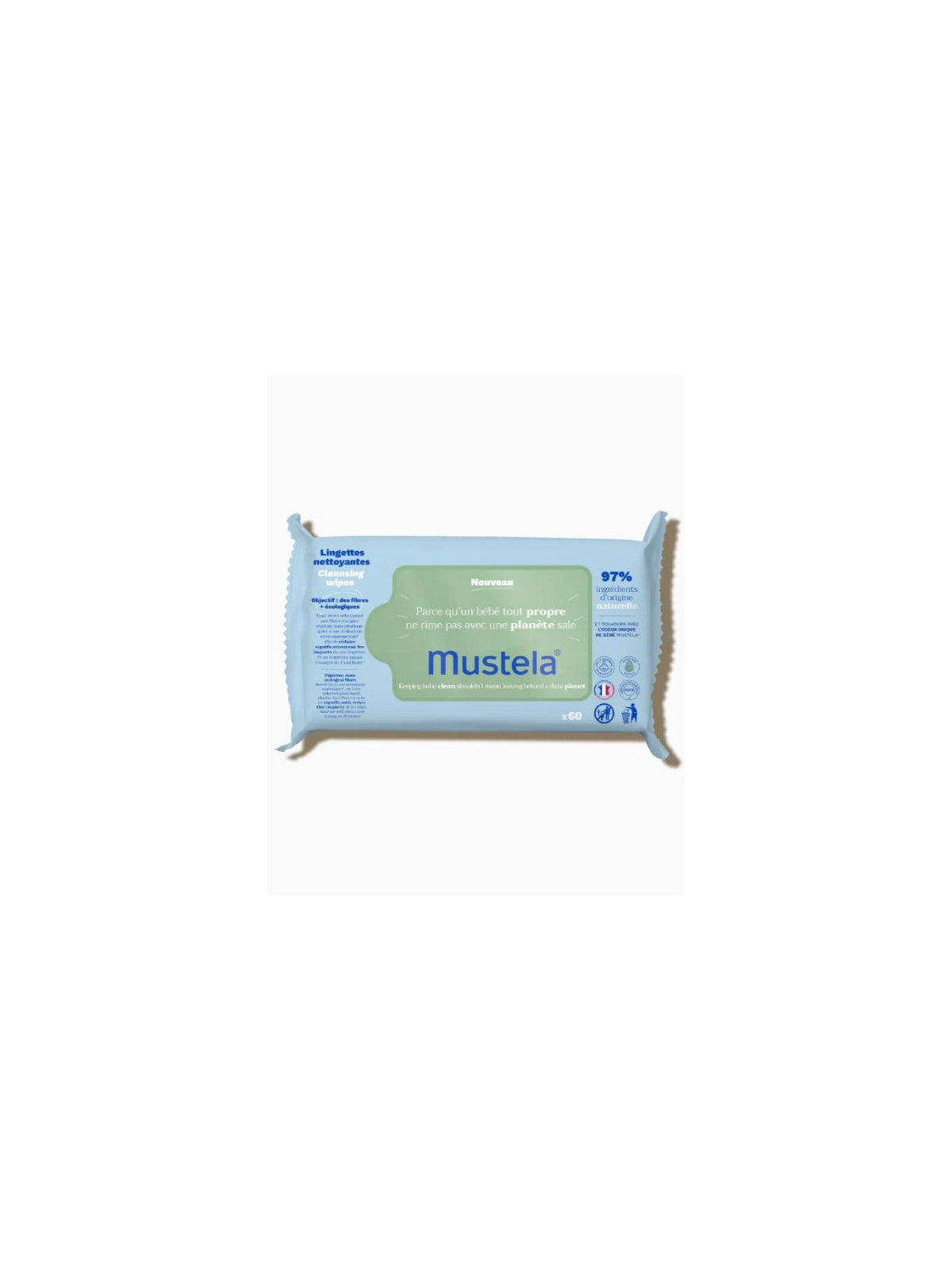 Mustela 60 Toallitas Limpiadoras con Aguacate BIO