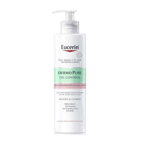 DermoPure Oil Control Gel Limpiador Triple Efecto 400 ml