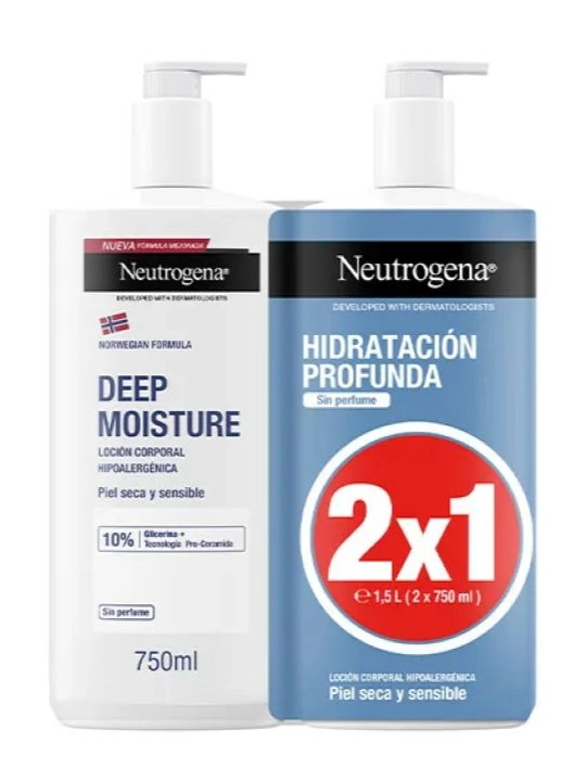 Neutrogena Hidratación Profunda Loción Hipoalergénica 750 ml Duplo