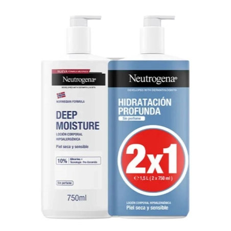 Neutrogena Hidratación Profunda Loción Hipoalergénica 750 ml Duplo